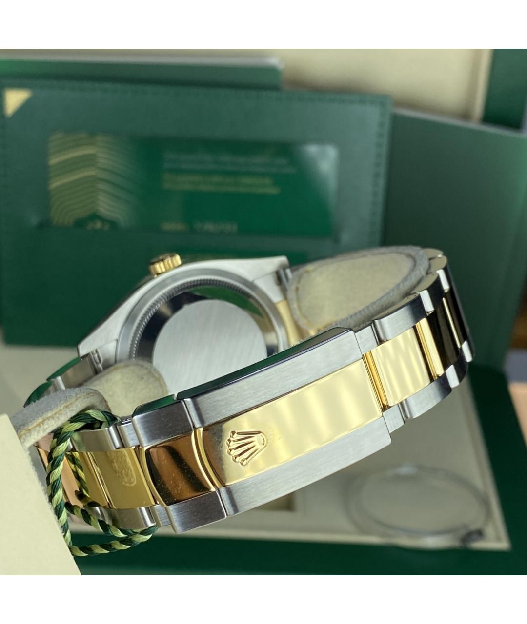 ROLEX Белые часы из желтого золота, фото 9