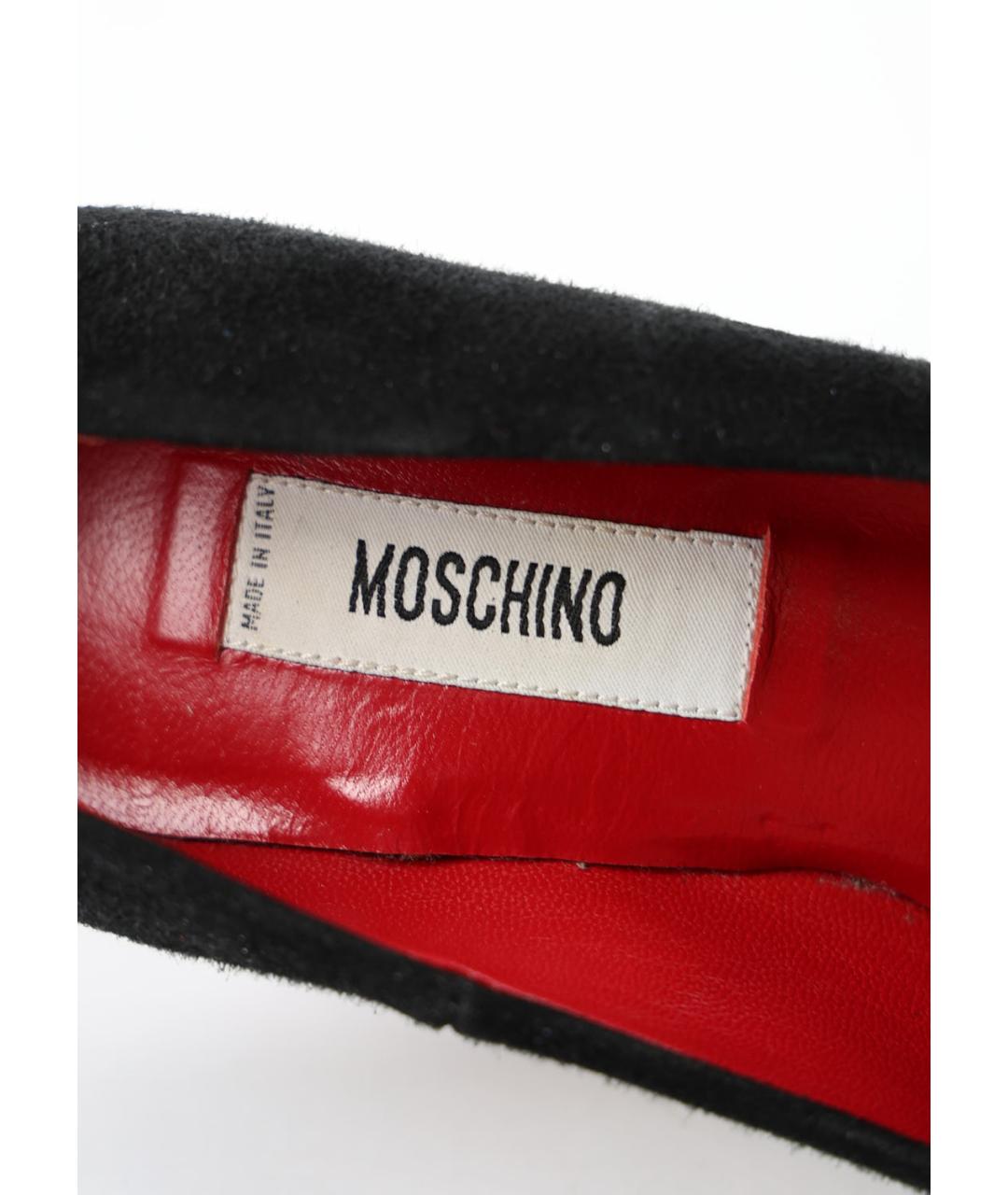 MOSCHINO Черные замшевые туфли, фото 5