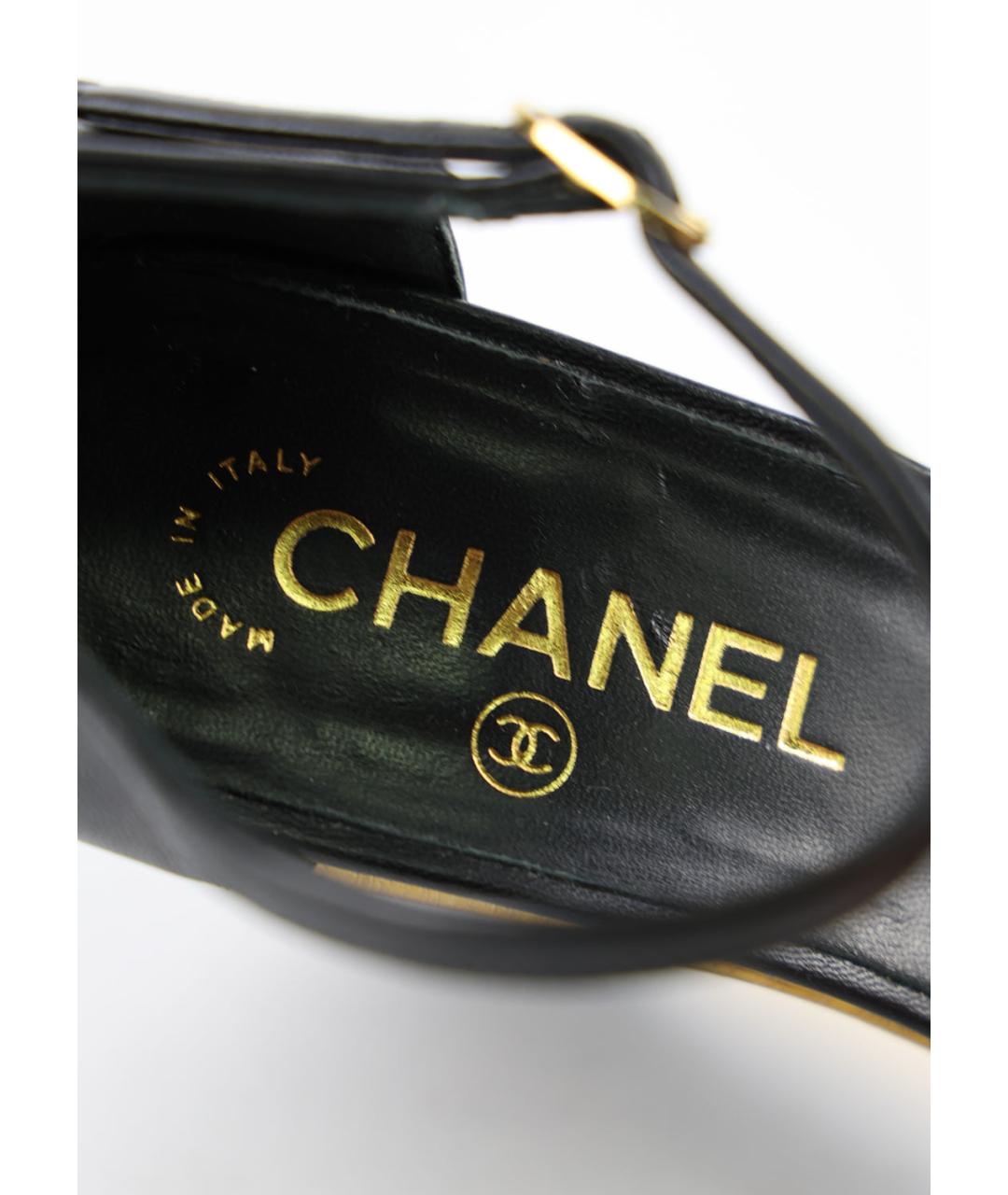 CHANEL Черные кожаные туфли, фото 5