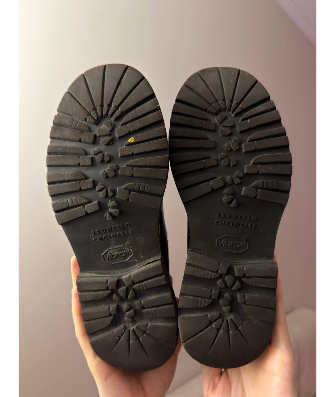 BRUNELLO CUCINELLI Коричневые кожаные ботинки, фото 5