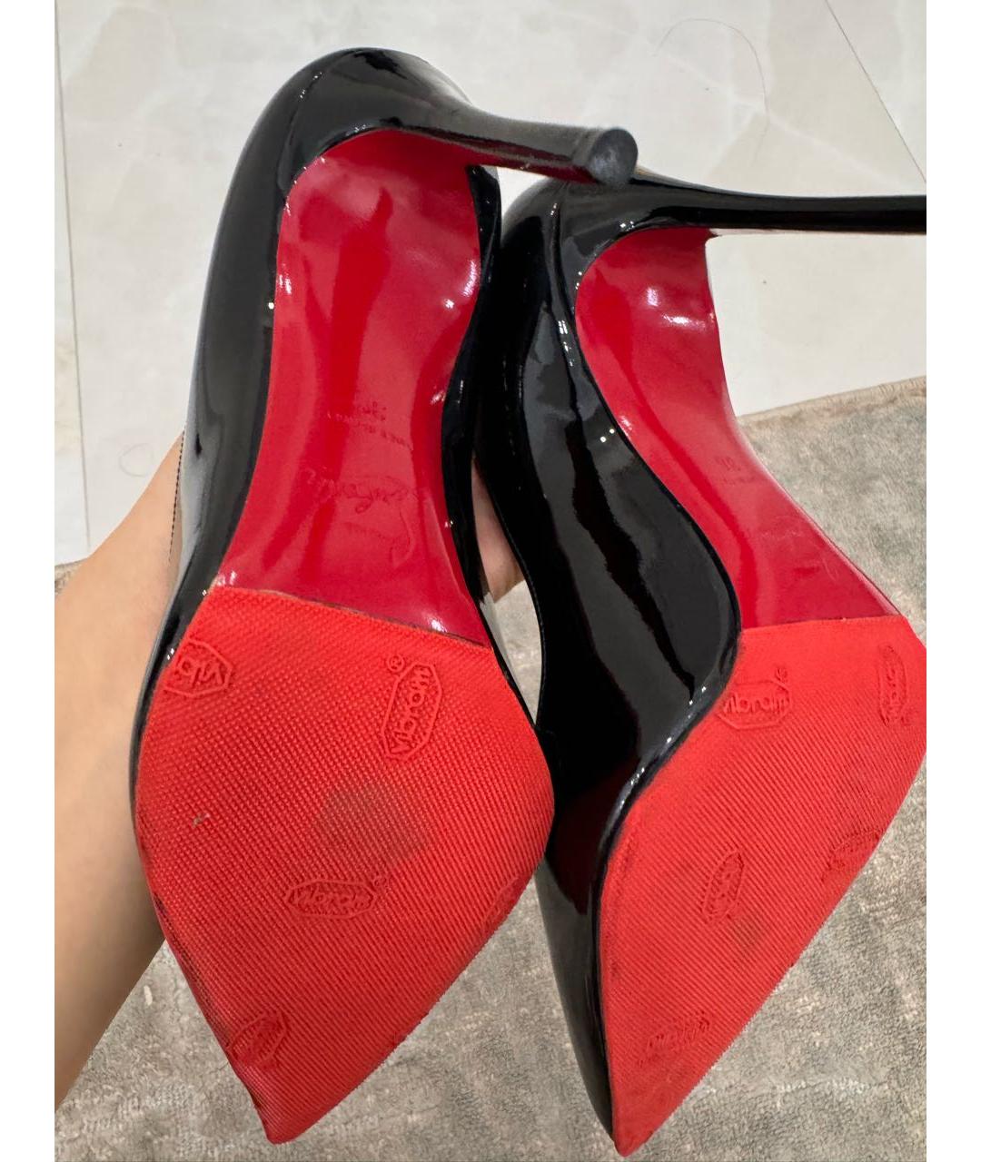 CHRISTIAN LOUBOUTIN Черные туфли из лакированной кожи, фото 5