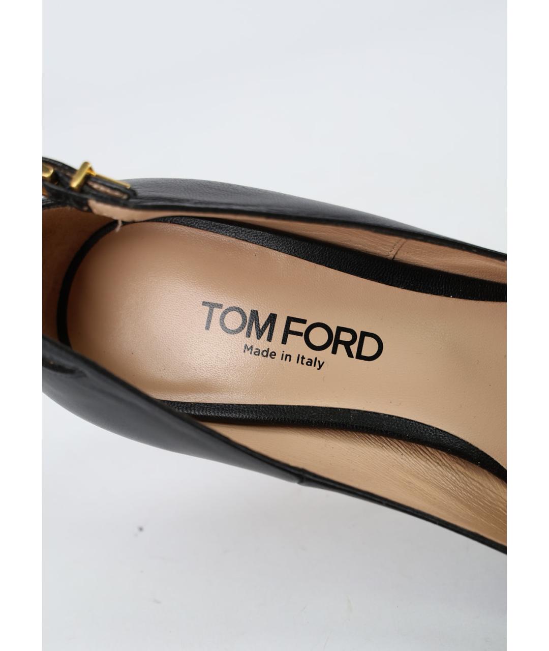 TOM FORD Черные кожаные туфли, фото 5