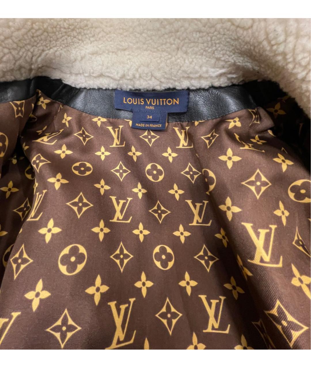 LOUIS VUITTON Черная кожаная куртка, фото 4