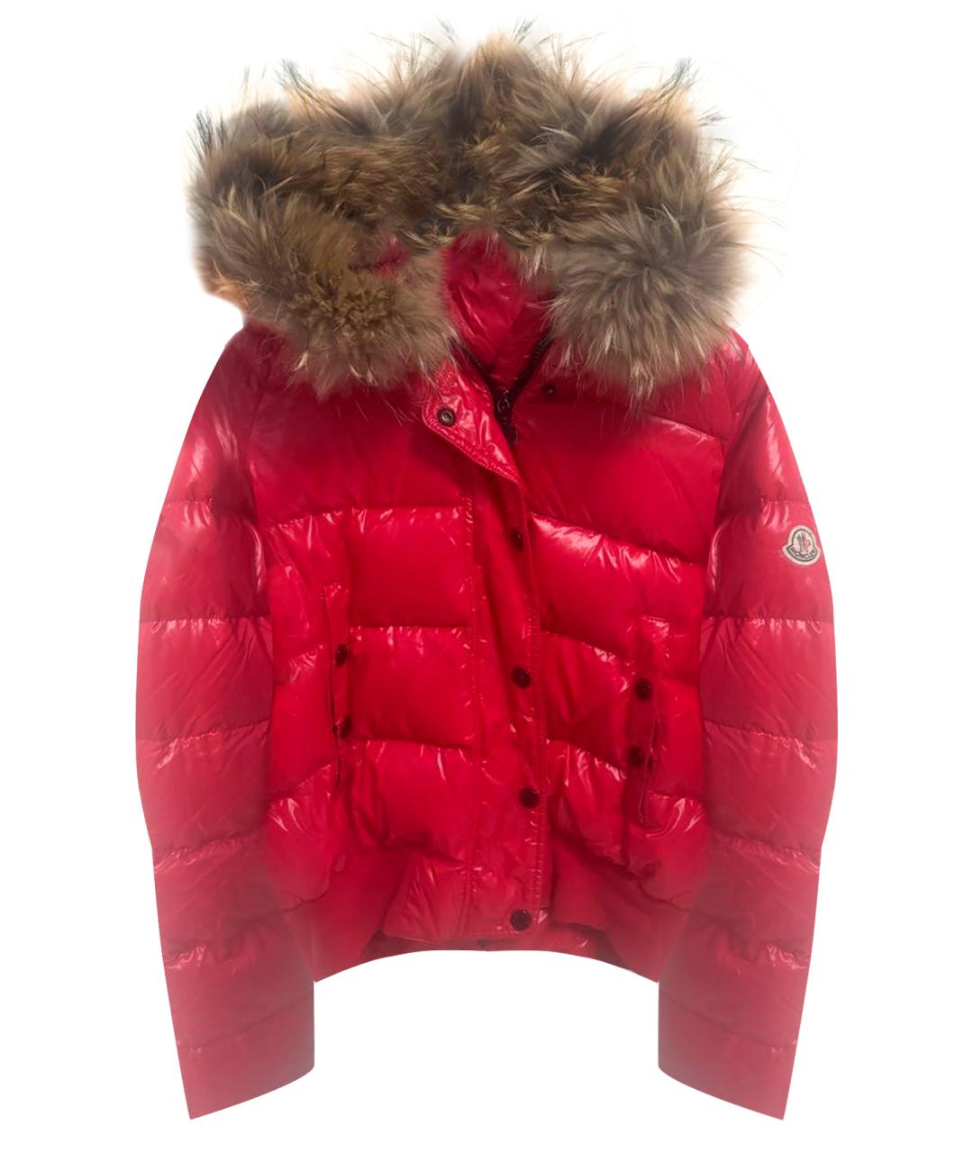 MONCLER Красный пуховик, фото 1