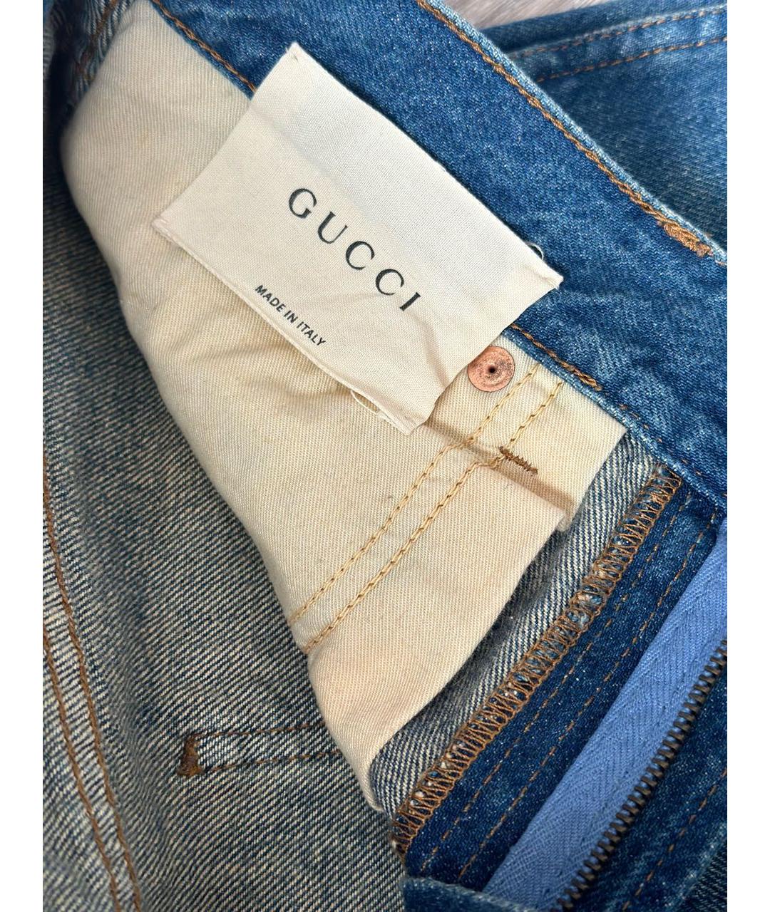 GUCCI Хлопковые прямые джинсы, фото 3