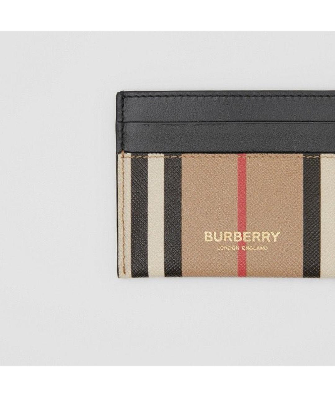 BURBERRY Черный кожаный кардхолдер, фото 5