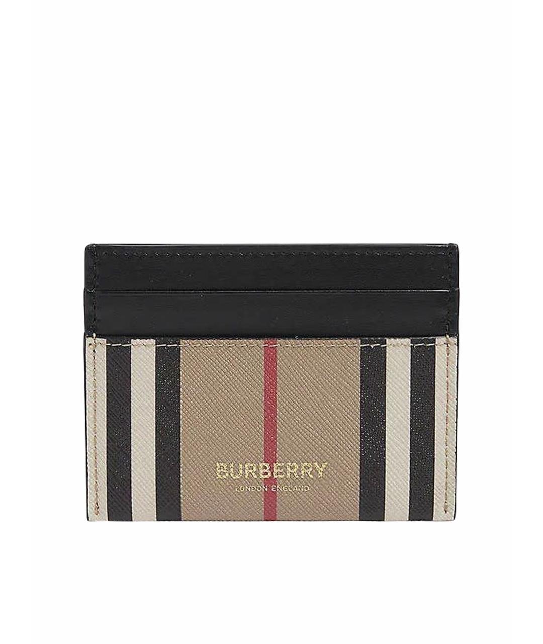 BURBERRY Черный кожаный кардхолдер, фото 1