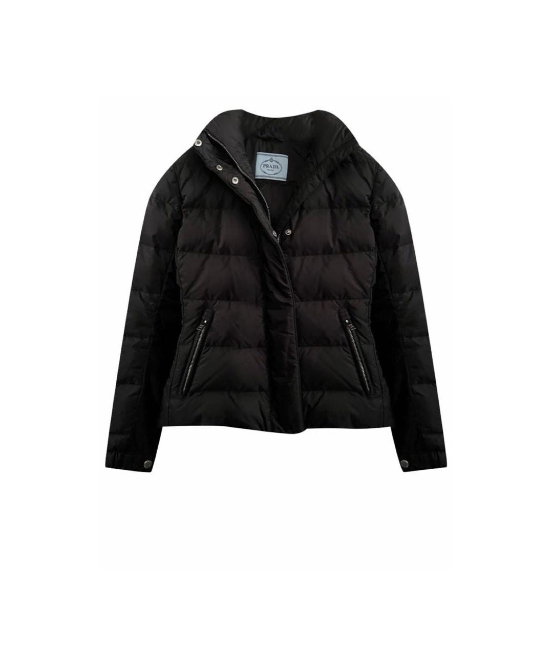 PRADA Черный полиэстеровый пуховик, фото 1