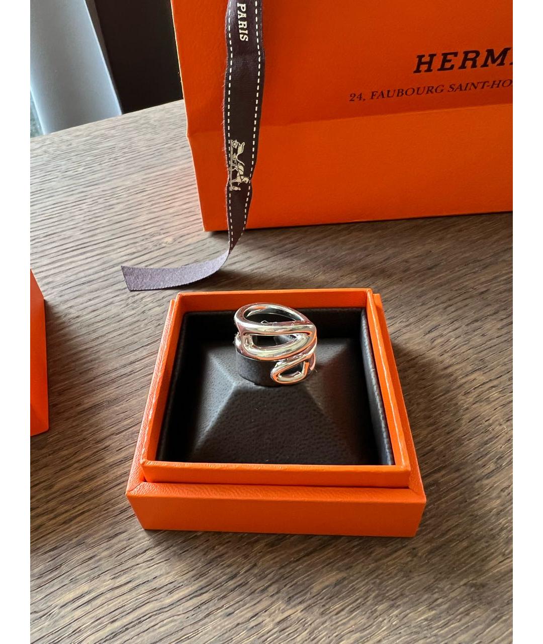 HERMES Серебряное серебряное кольцо, фото 3