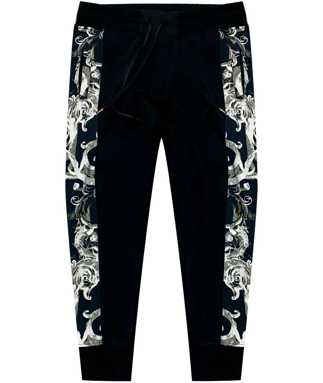 VERSACE JEANS COUTURE Черные хлопковые повседневные брюки, фото 1