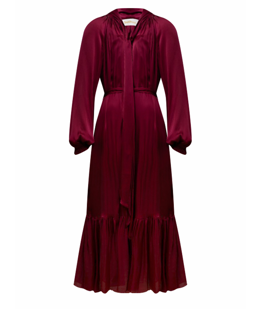ZIMMERMANN Бордовое шелковое платье, фото 1
