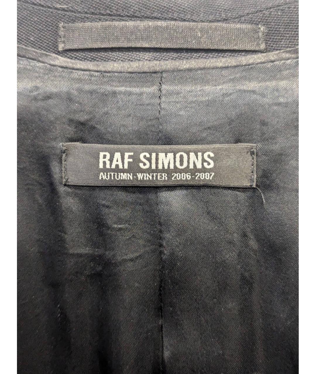 RAF SIMONS Черное шерстяное пальто, фото 3