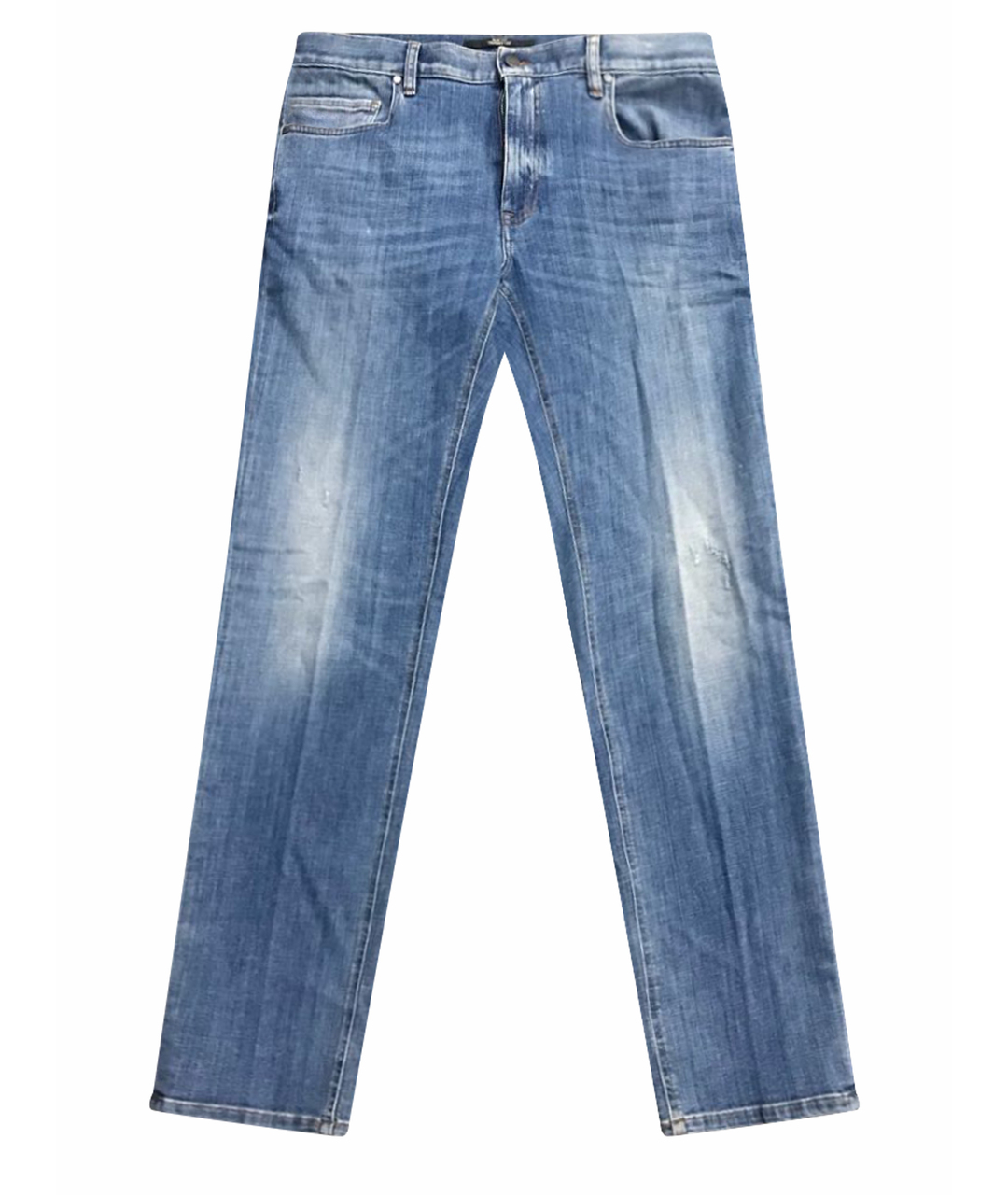ZZEGNA Голубые хлопковые прямые джинсы, фото 1