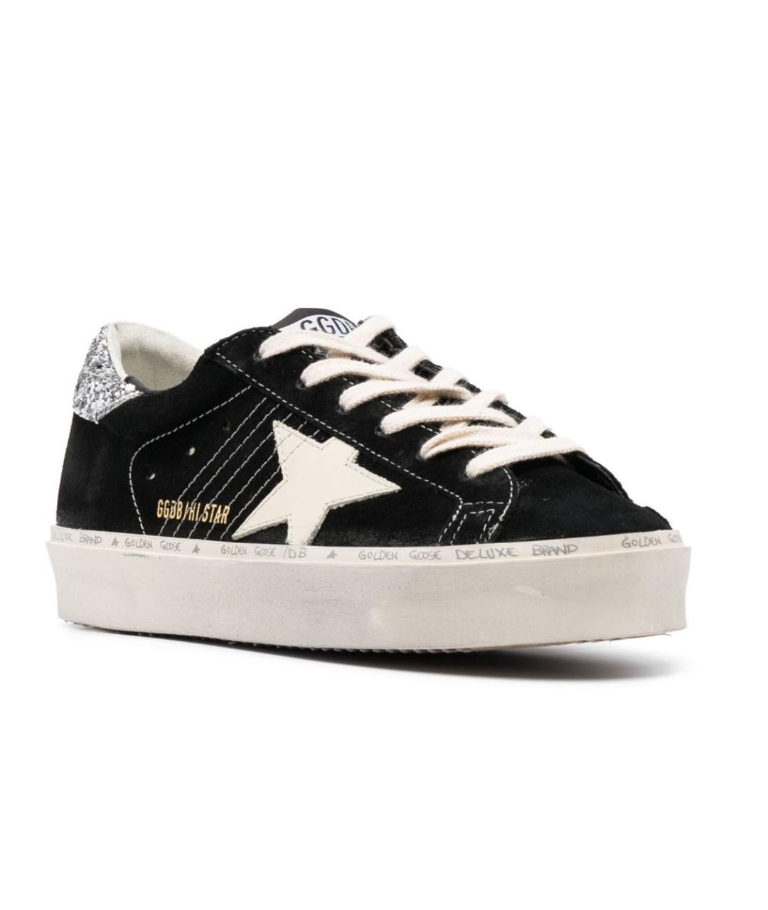 GOLDEN GOOSE DELUXE BRAND Черные замшевые кеды, фото 2