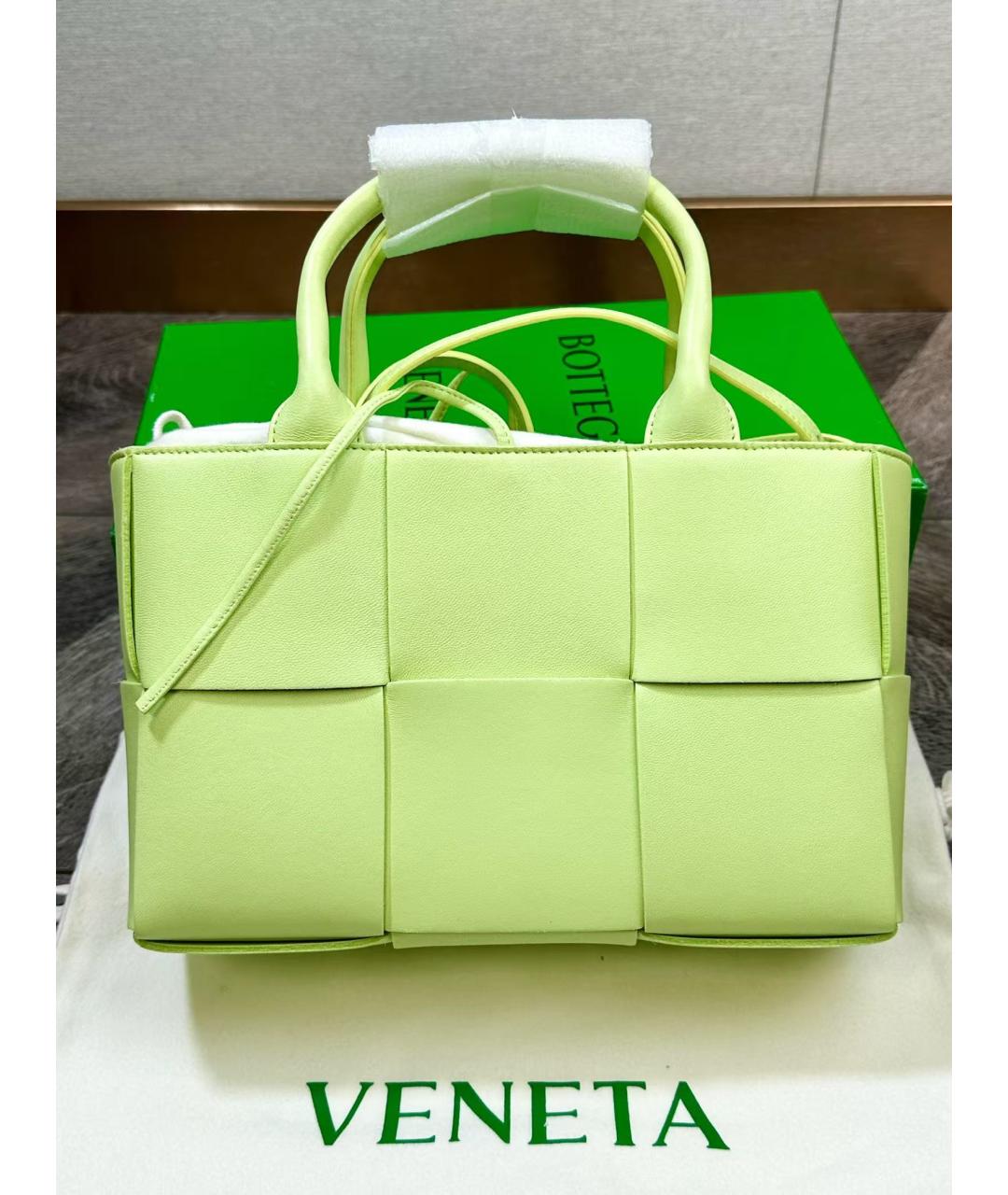 BOTTEGA VENETA Зеленая сумка с короткими ручками, фото 7