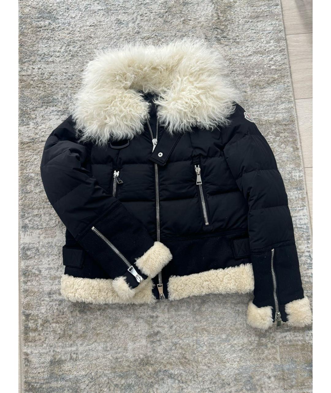 MONCLER Черный пуховик, фото 3