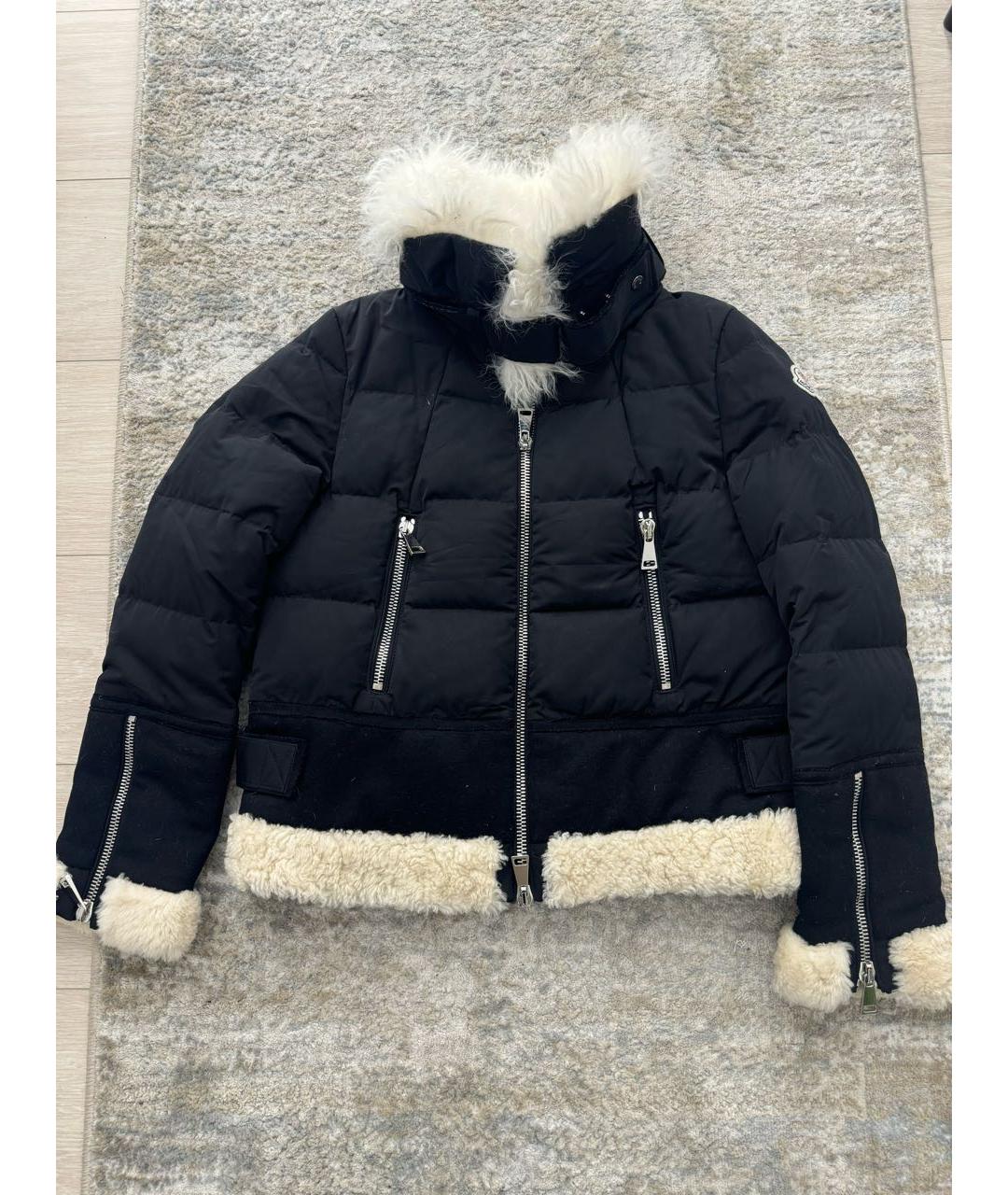 MONCLER Черный пуховик, фото 2