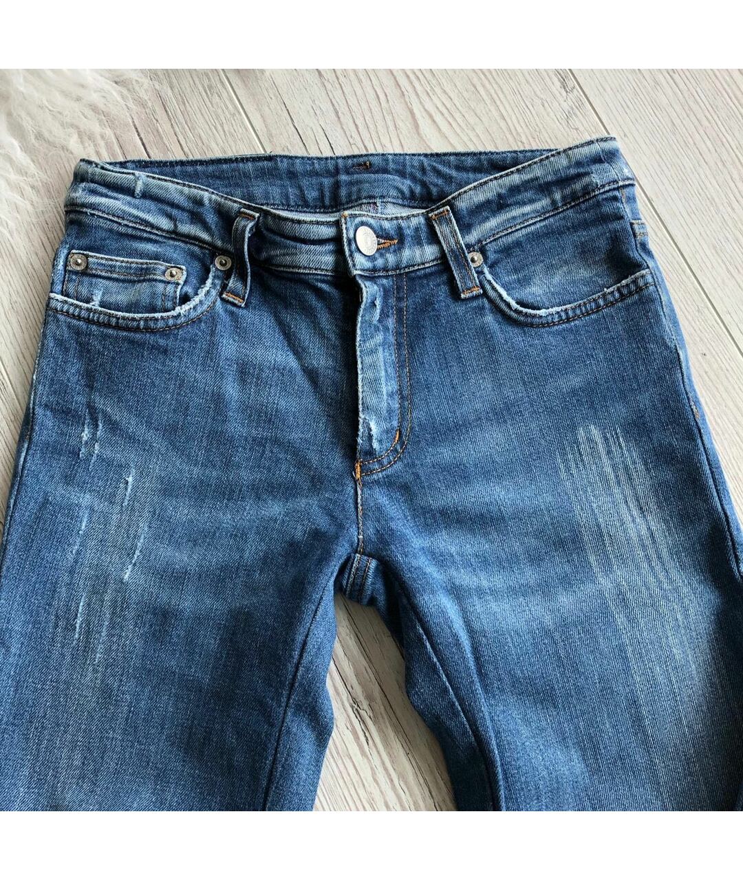 ICEBERG Синие хлопко-эластановые джинсы клеш, фото 3