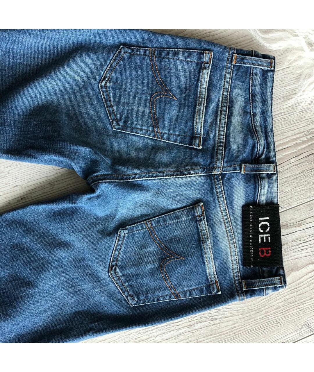 ICEBERG Синие хлопко-эластановые джинсы клеш, фото 2