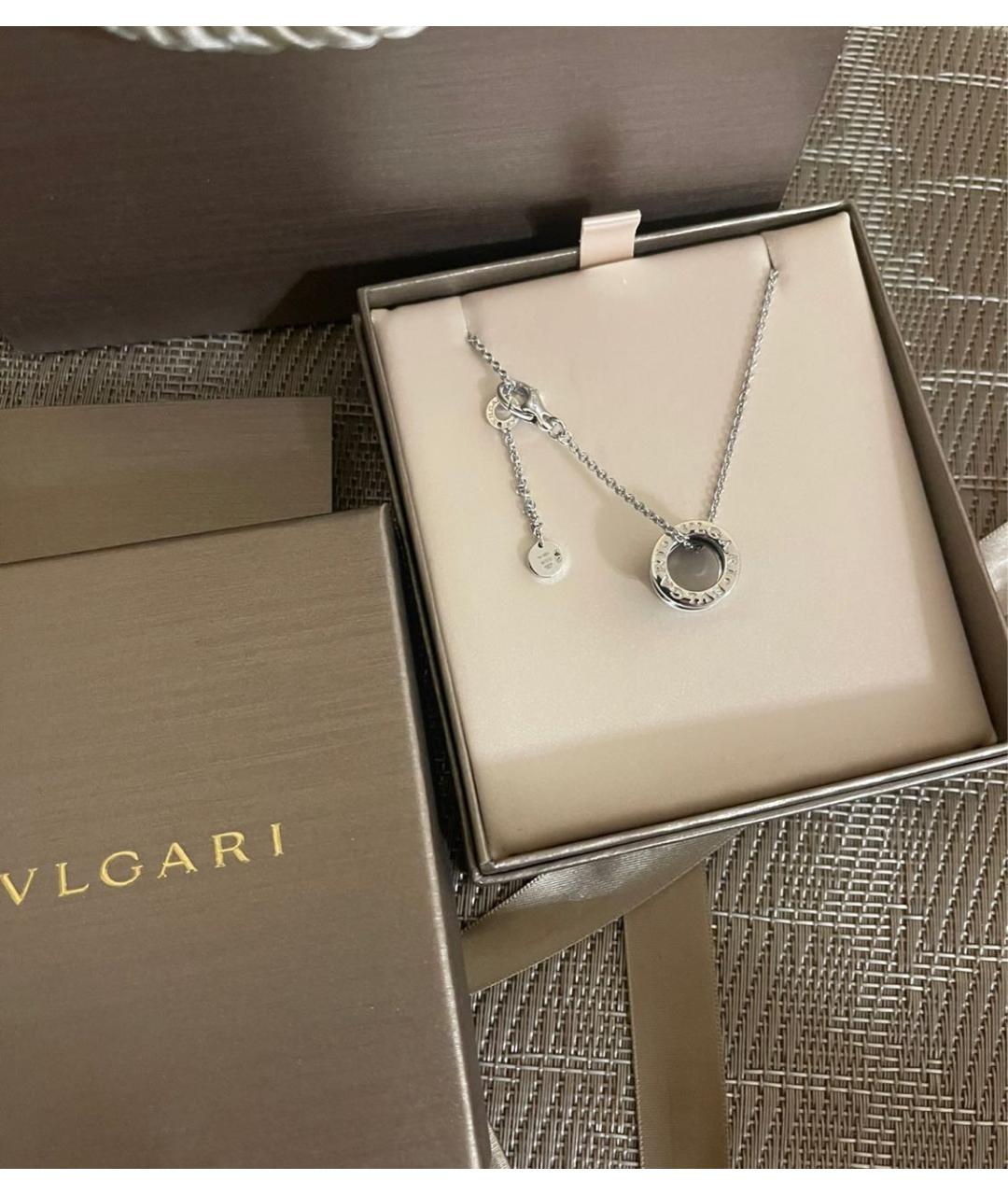 BVLGARI Черная серебряная подвеска, фото 4