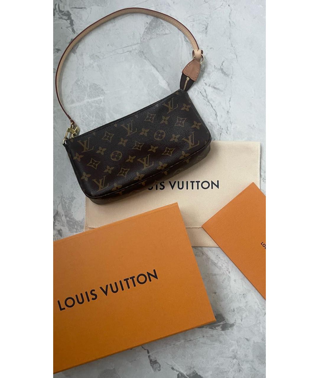 LOUIS VUITTON Коричневая сумка с короткими ручками, фото 3