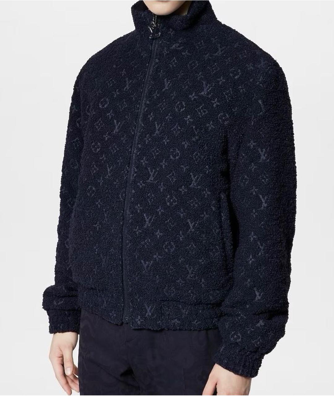 LOUIS VUITTON Темно-синяя шерстяная куртка, фото 2