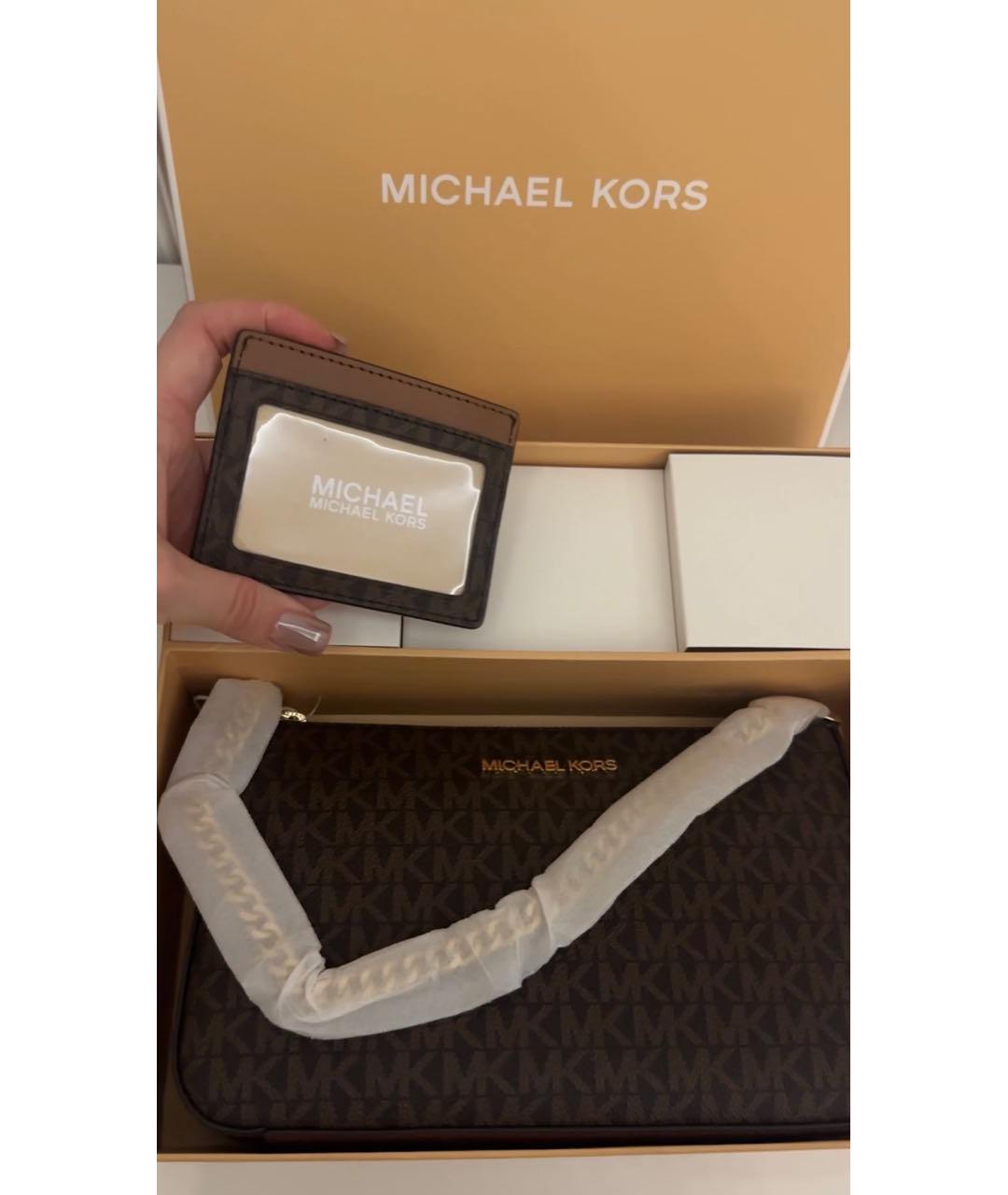 MICHAEL KORS Коричневая сумка через плечо, фото 4