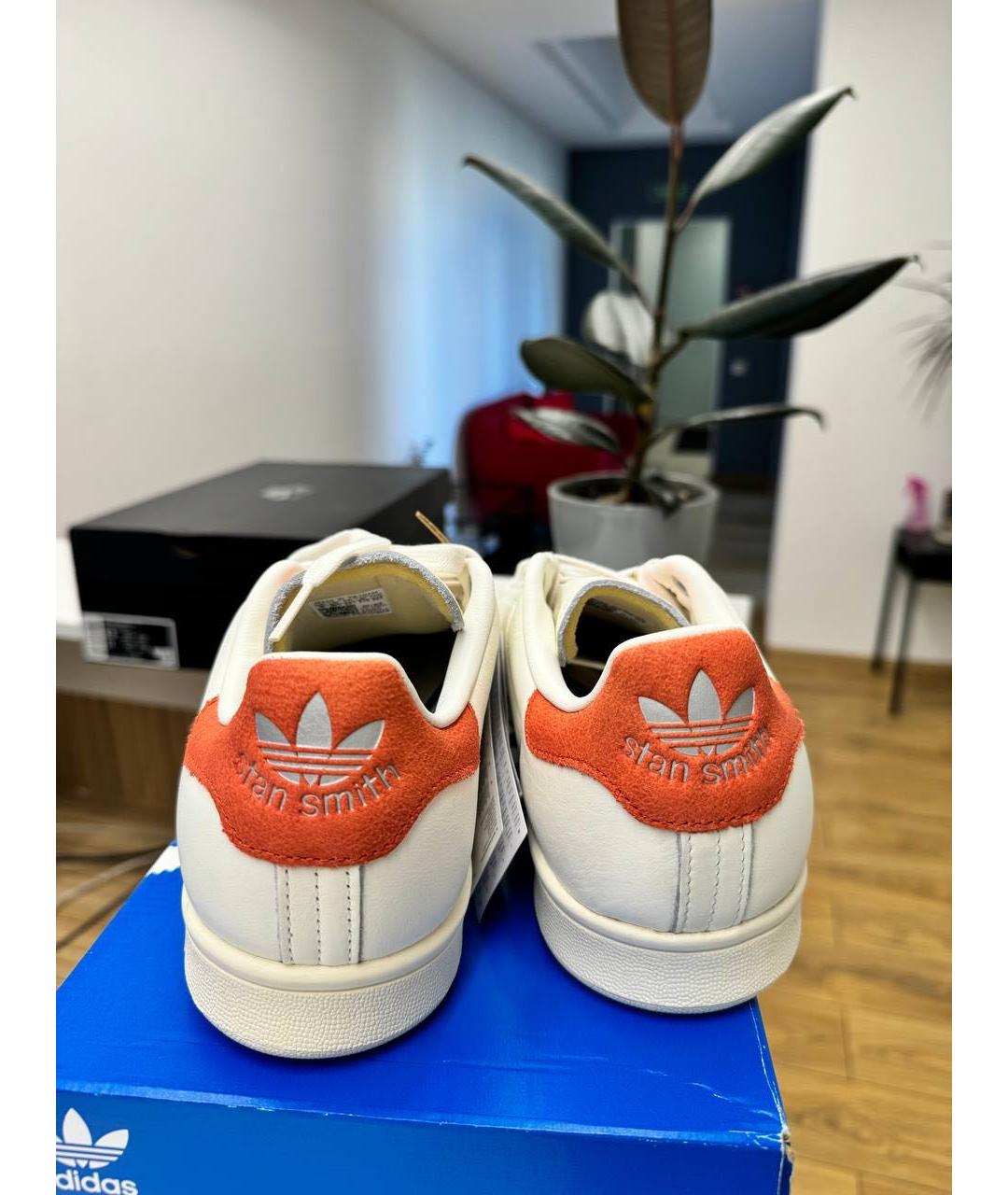 ADIDAS Белые кожаные низкие кроссовки / кеды, фото 4