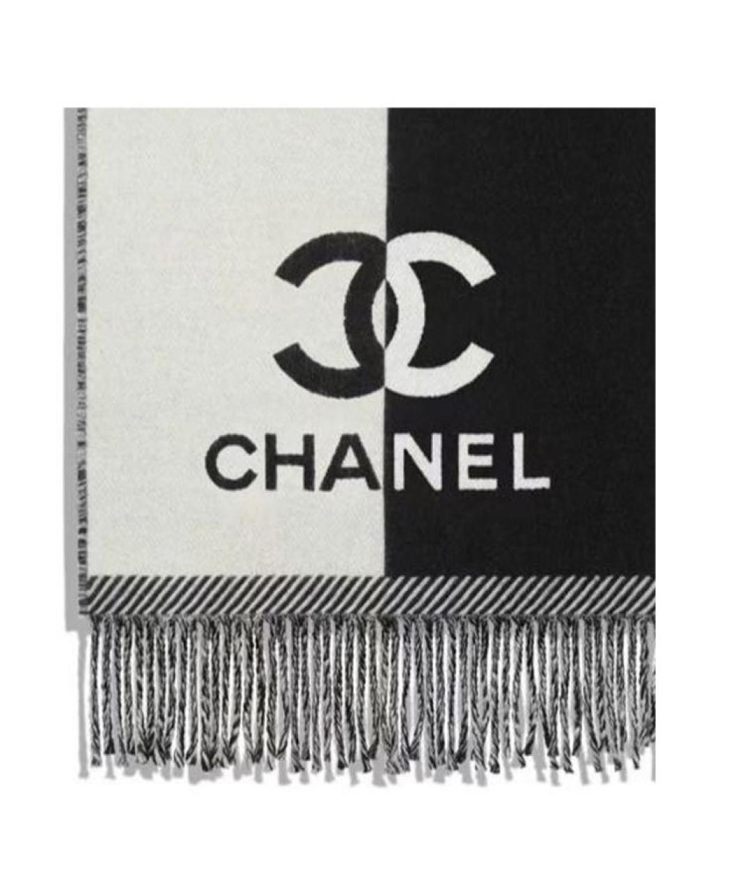 CHANEL Белый шарф, фото 3