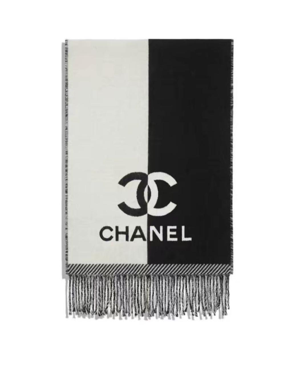 CHANEL Белый шарф, фото 1