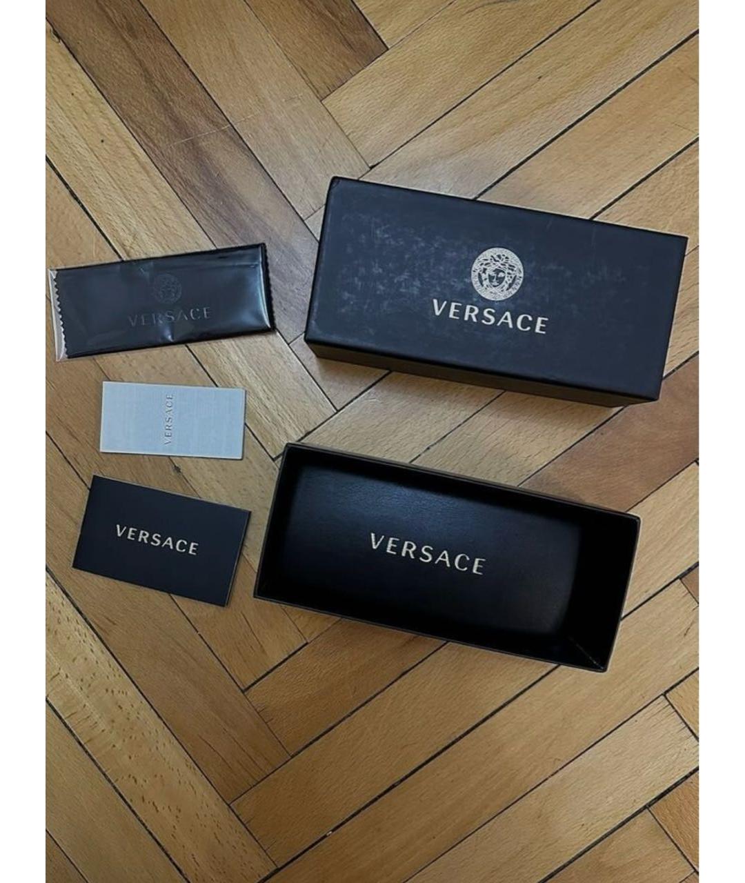 VERSACE Белые пластиковые солнцезащитные очки, фото 4