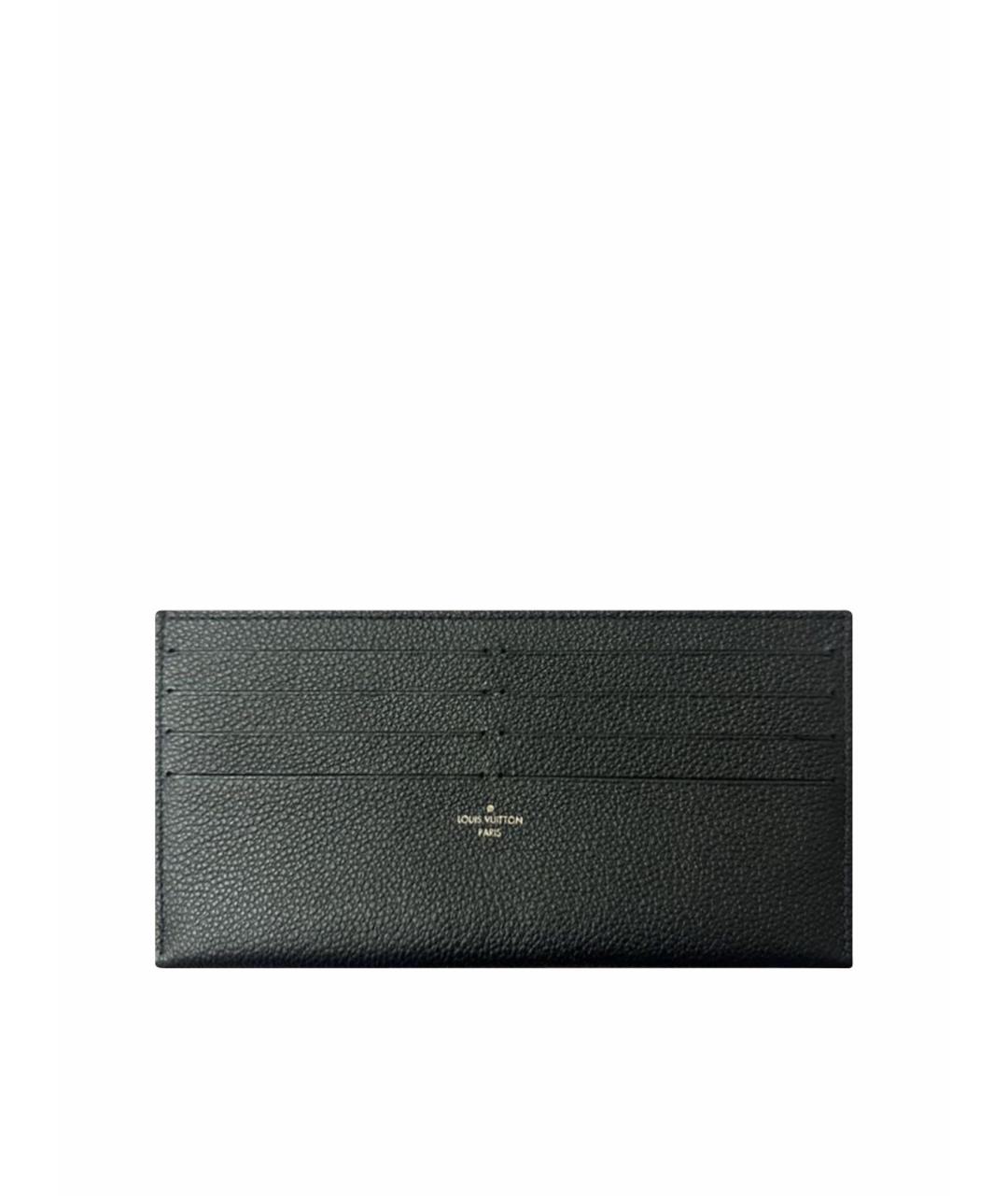 LOUIS VUITTON Черный кожаный кардхолдер, фото 1