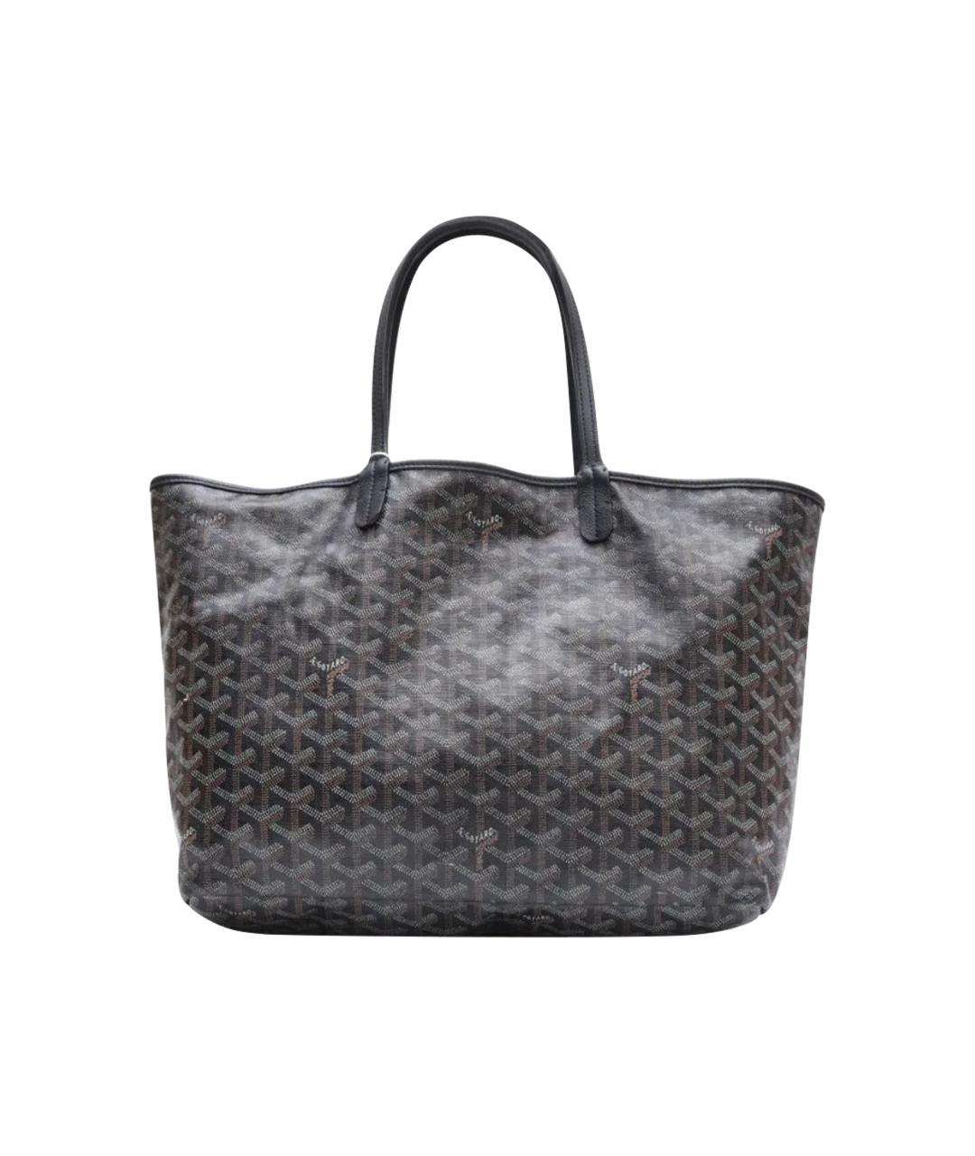 GOYARD Черная кожаная сумка тоут, фото 1