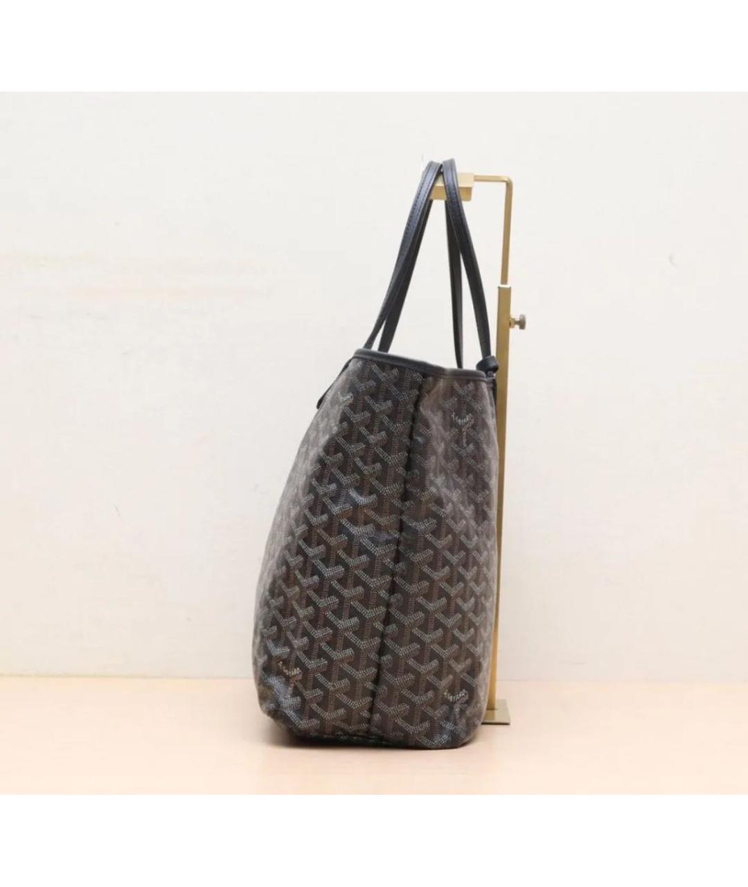 GOYARD Черная кожаная сумка тоут, фото 2