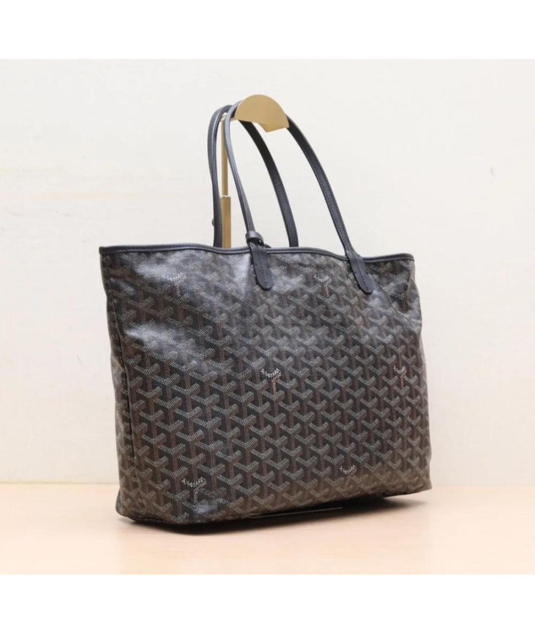 GOYARD Черная кожаная сумка тоут, фото 3