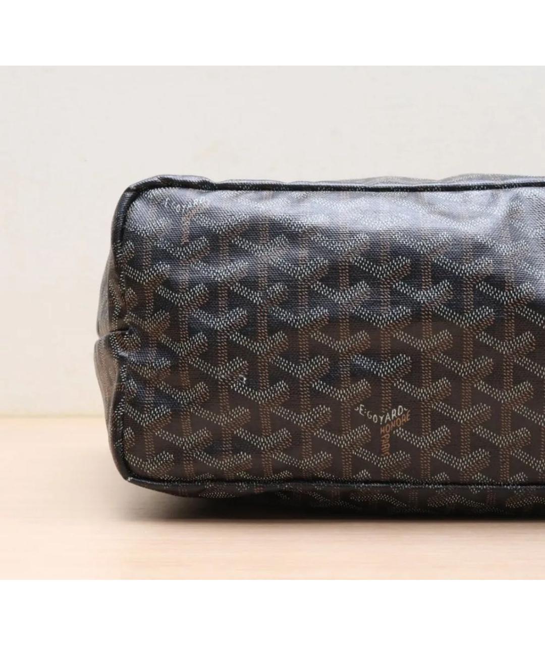 GOYARD Черная кожаная сумка тоут, фото 5