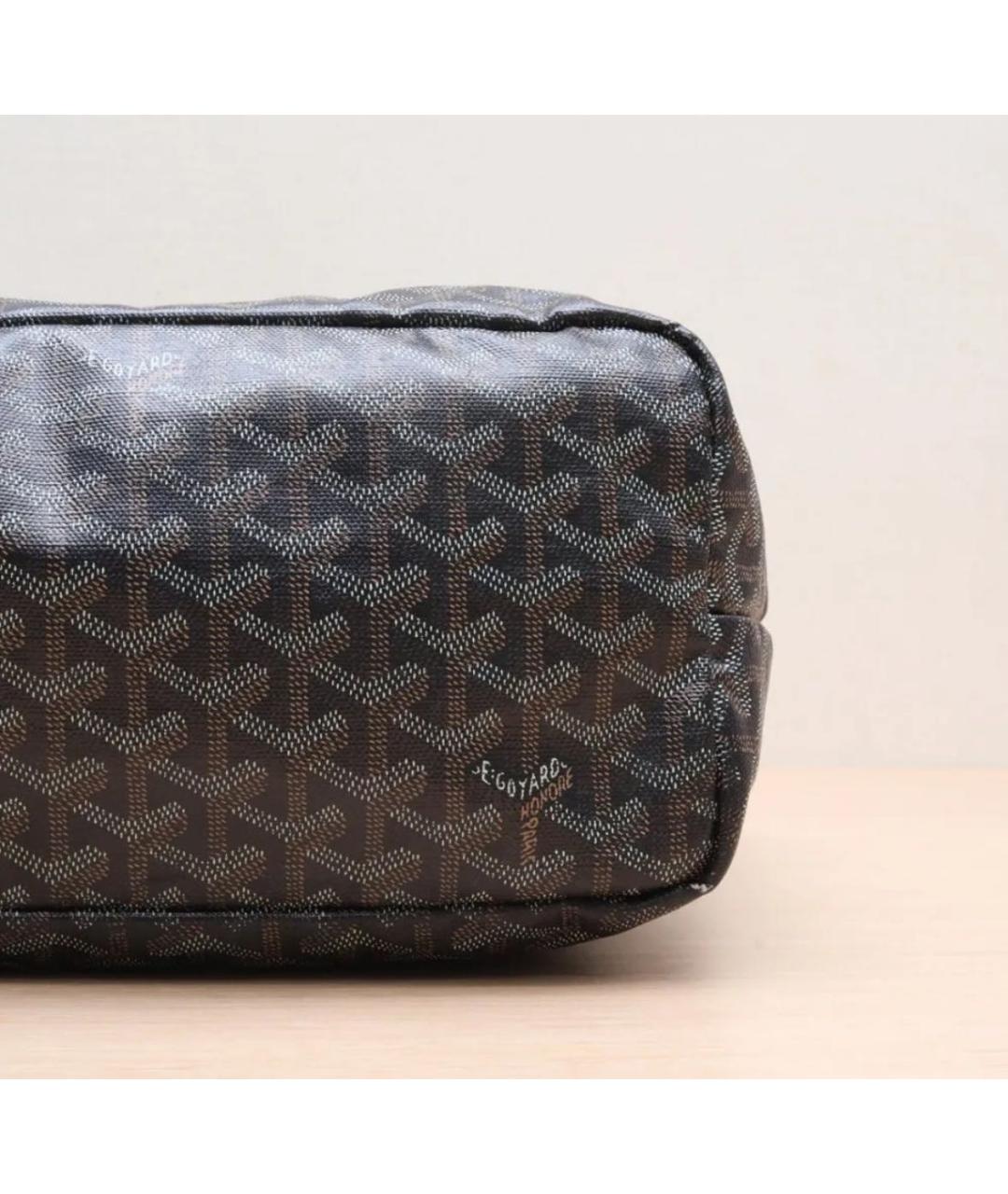 GOYARD Черная кожаная сумка тоут, фото 6