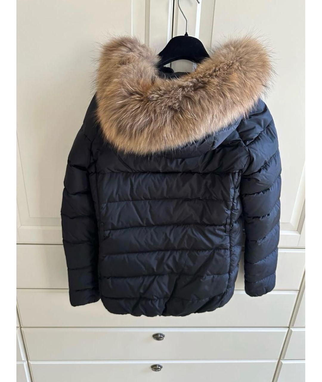 MONCLER Черный пуховик, фото 2