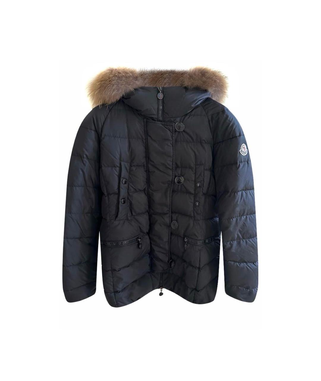 MONCLER Черный пуховик, фото 1