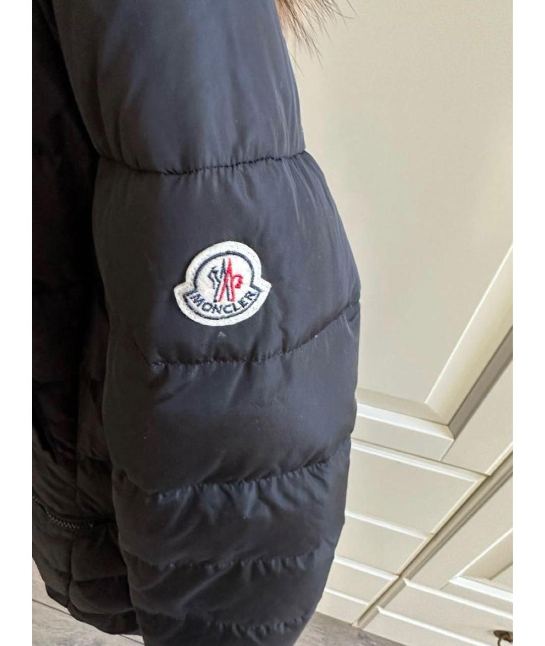 MONCLER Черный пуховик, фото 4