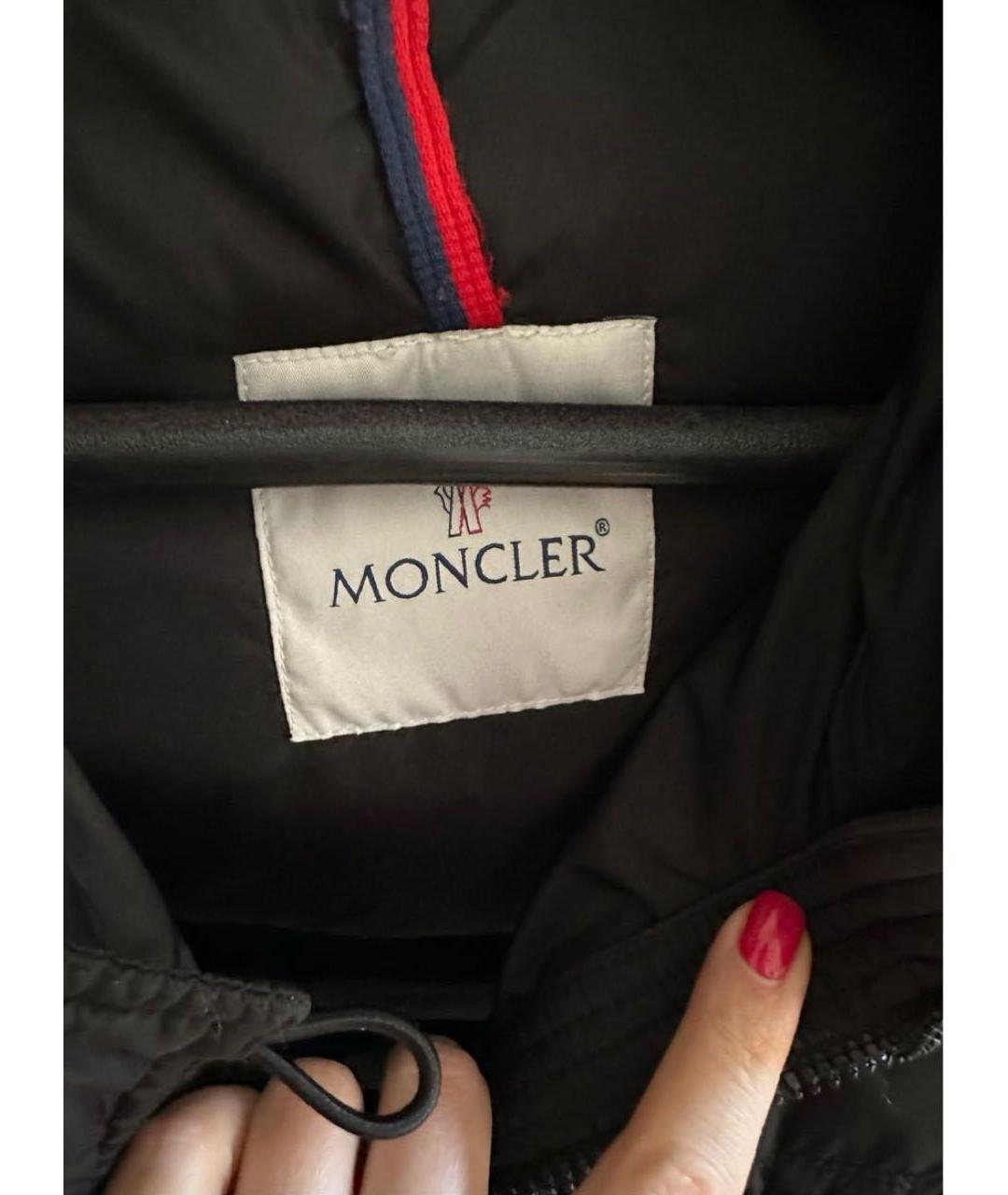 MONCLER Черный пуховик, фото 3