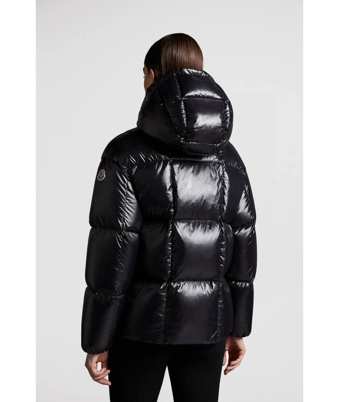 MONCLER Черная полиэстеровая куртка, фото 3