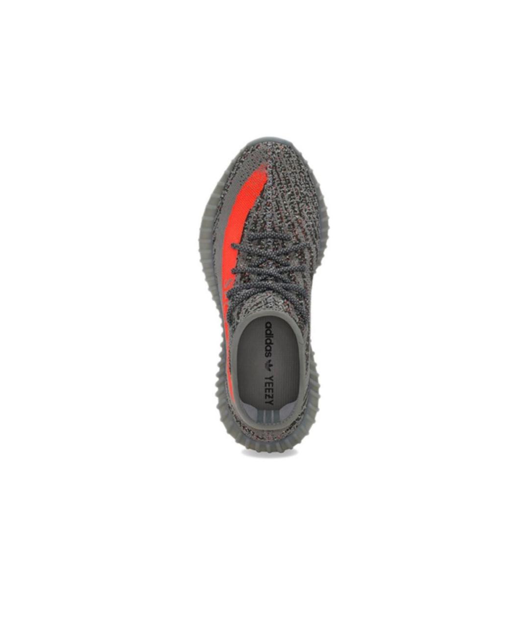 ADIDAS YEEZY Серые текстильные низкие кроссовки / кеды, фото 3