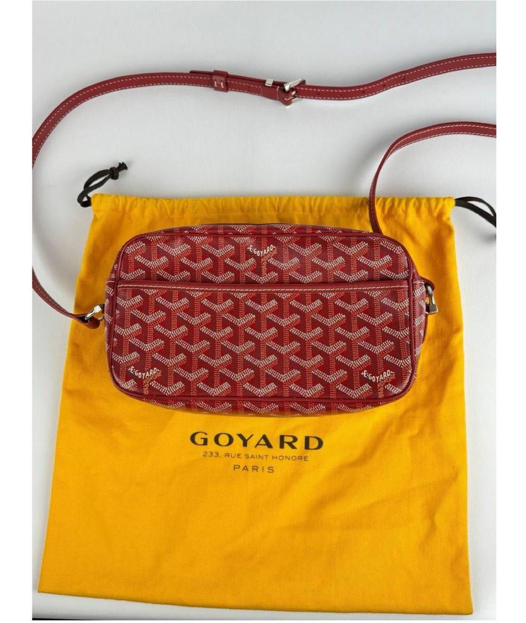 GOYARD Красная сумка на плечо из лакированной кожи, фото 4