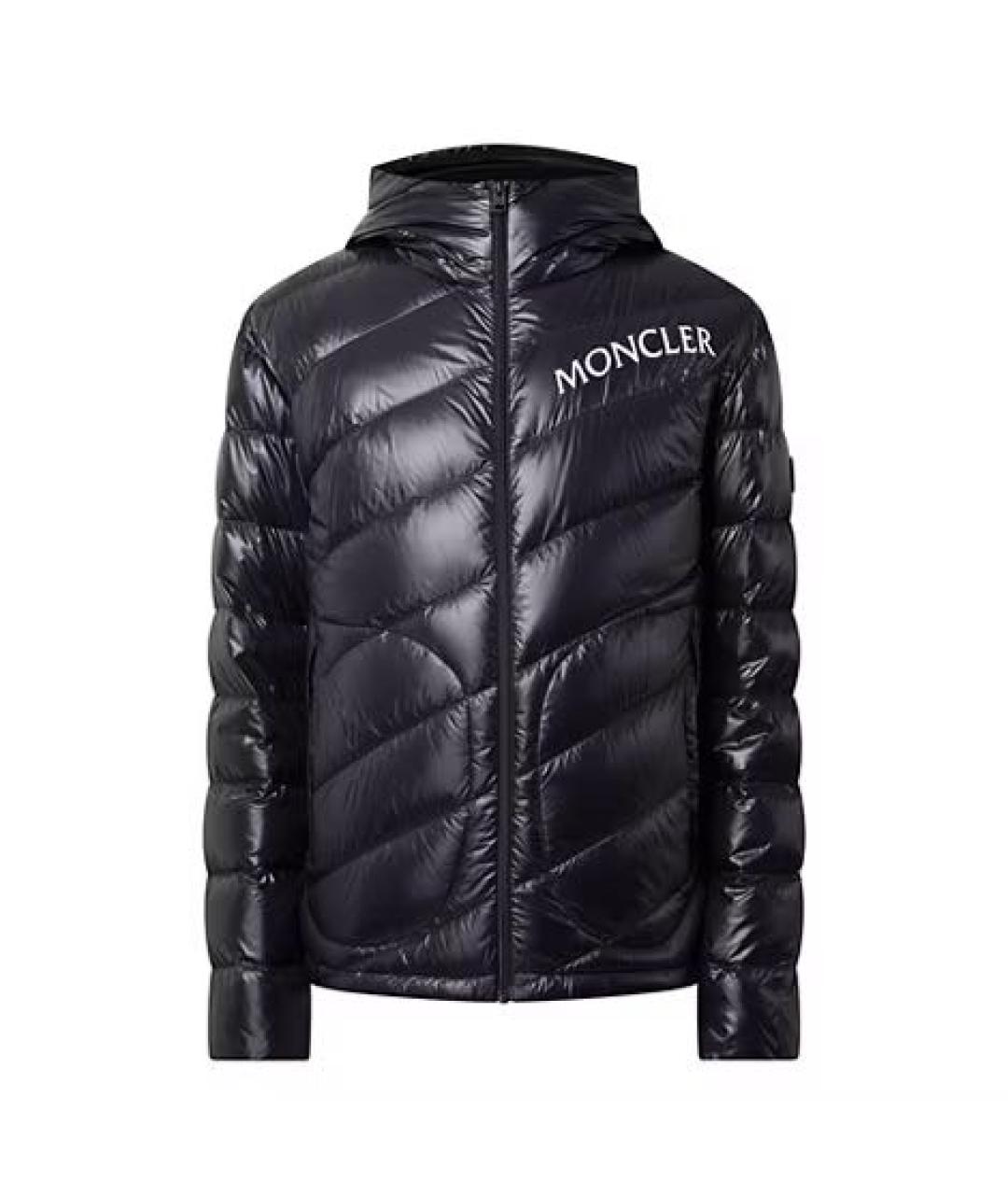 MONCLER Темно-синий пуховик, фото 1