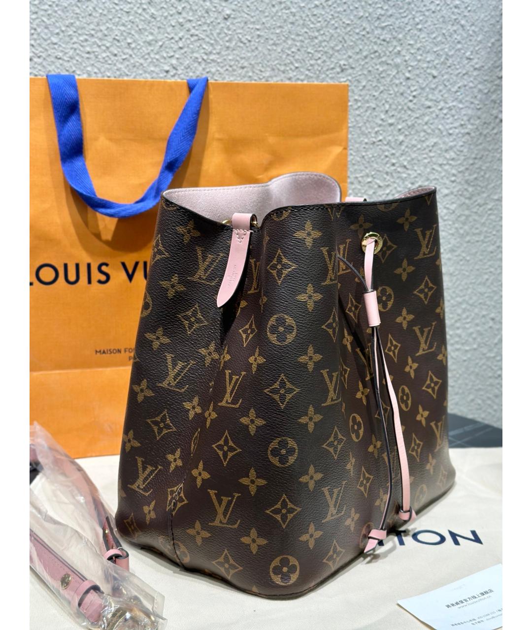 LOUIS VUITTON Коричневая сумка тоут, фото 3