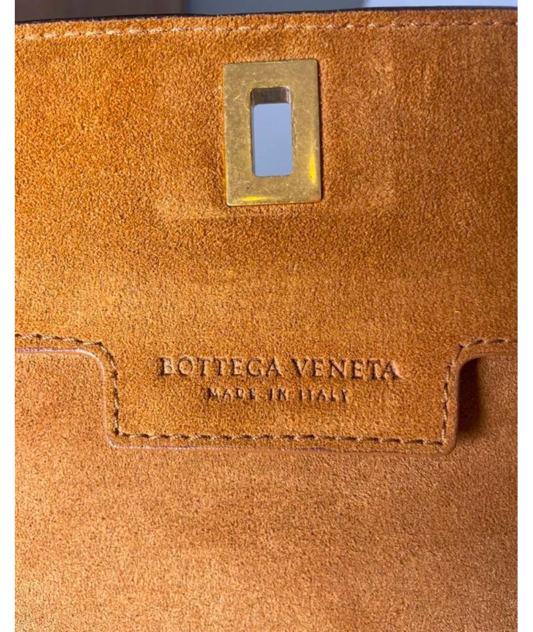 BOTTEGA VENETA Хаки кожаная сумка через плечо, фото 7