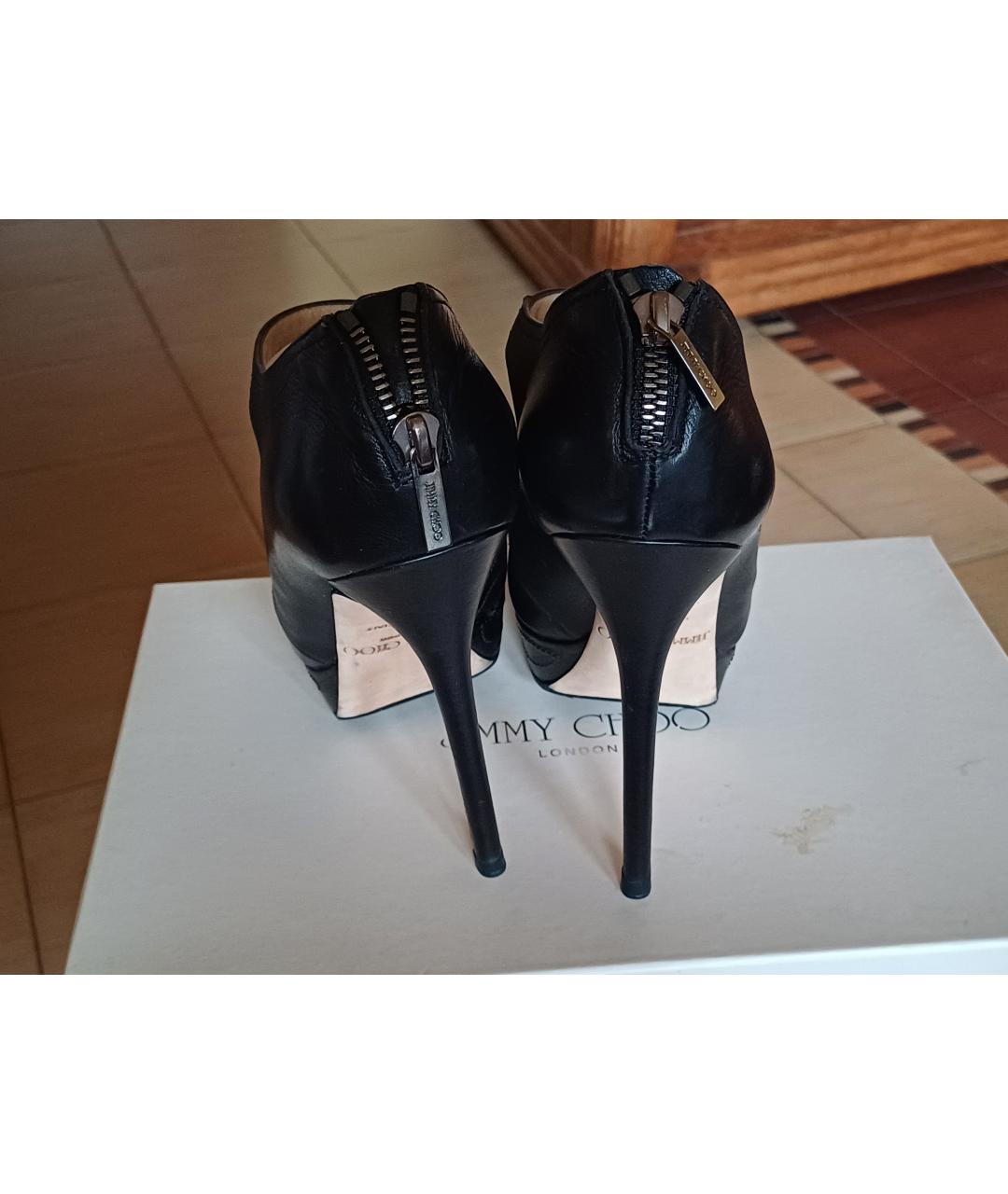 JIMMY CHOO Черные кожаные туфли, фото 4