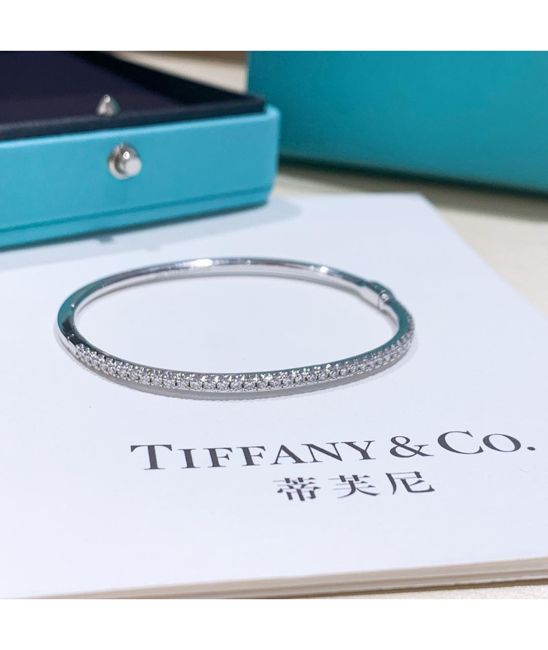 TIFFANY&CO Серебрянный браслет из белого золота, фото 9