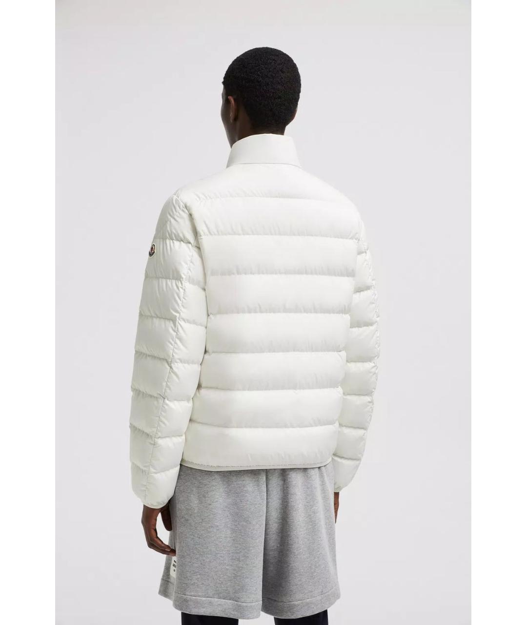 MONCLER Белая полиэстеровая куртка, фото 3